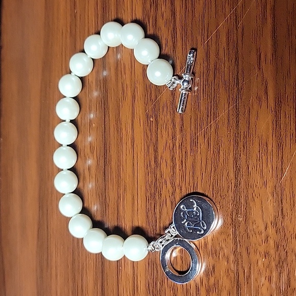 LAUREN RALPH LAUREN FAUX PEARL BRACELET - Picture 4 of 5